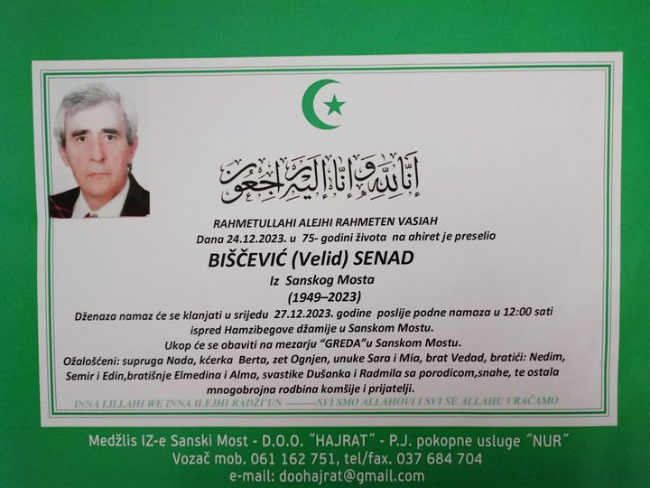 NAPUSTIO NAS JE SENAD BIŠČEVIĆ