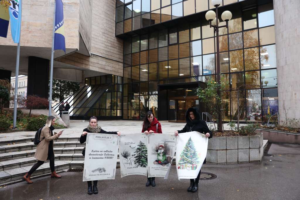 AARHUS CENTAR U BIH S PROTESTA POZVAO NA HITNO USVAJANJE ZAKONA O ŠUMAMA FBIH RADI NJIHOVE ZAŠTITE