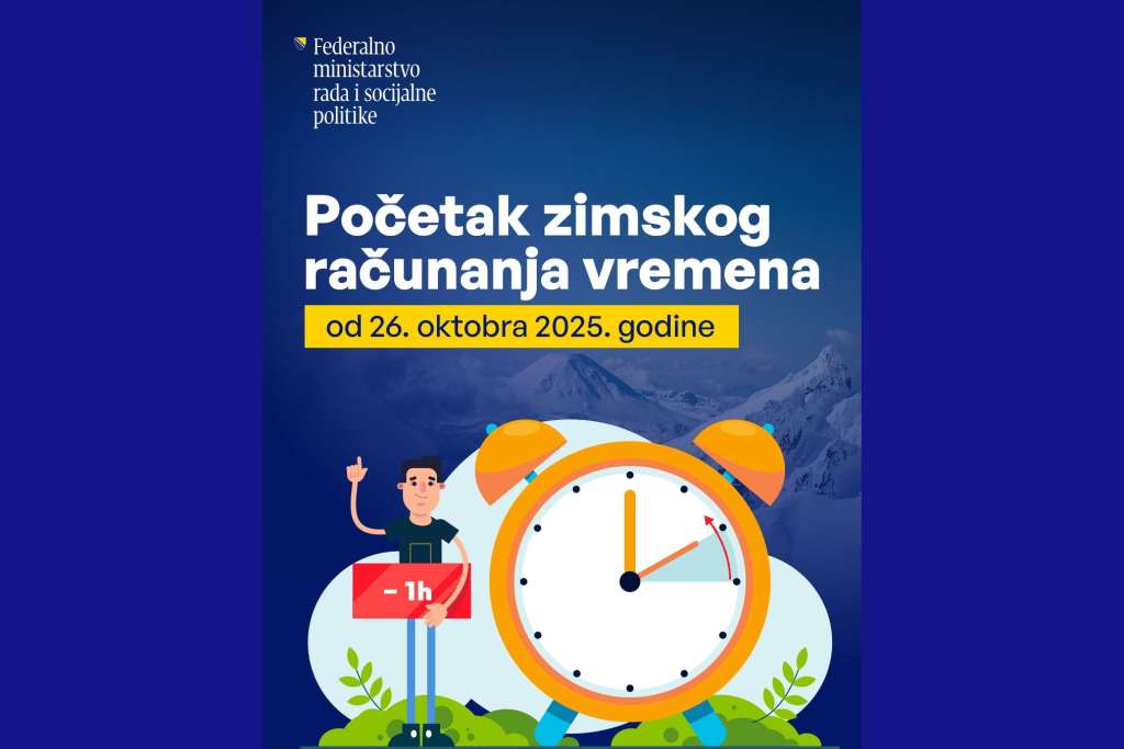 U NEDJELJU ZAVŠAVA LJETNO RAČUNANJE VREMENA, POZIV POSLODAVCIMA DA OSIGURAJU SIGURNE RADNE UVJETE U NEDJELJU ZAVŠAVA LJETNO RAČUNANJE VREMENA, POZIV POSLODAVCIMA DA OSIGURAJU SIGURNE RADNE UVJETE